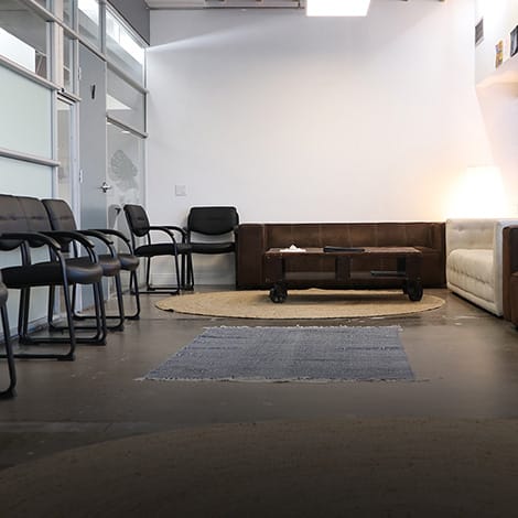 large sitting area of inpatient addiction treatment center